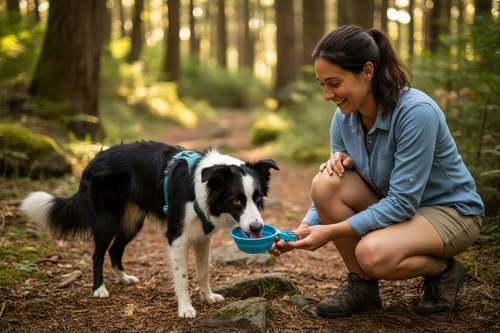 Moment de complicité lors de l'hydratation